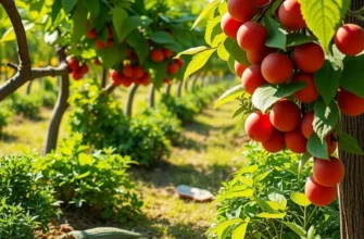 Photorealistic scene of a sunlit field rich with organic vegetables and fruits, symbolizing nourishment and wellness.