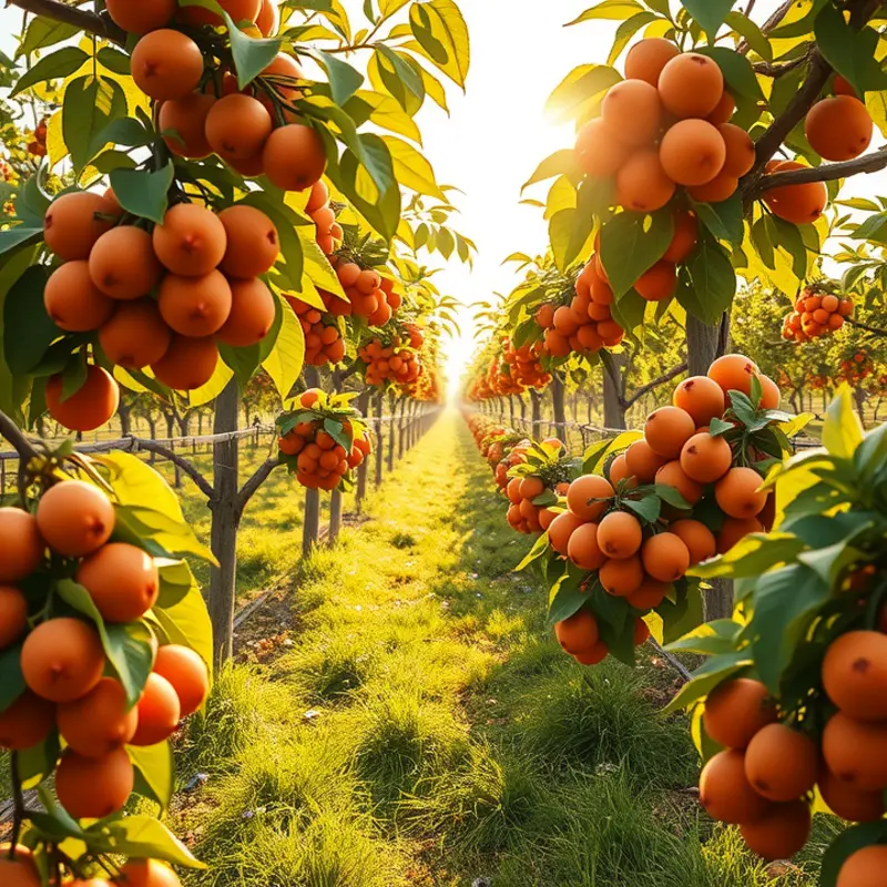 An abundant garden featuring organic vegetables and fruits showcasing nature’s freshness.