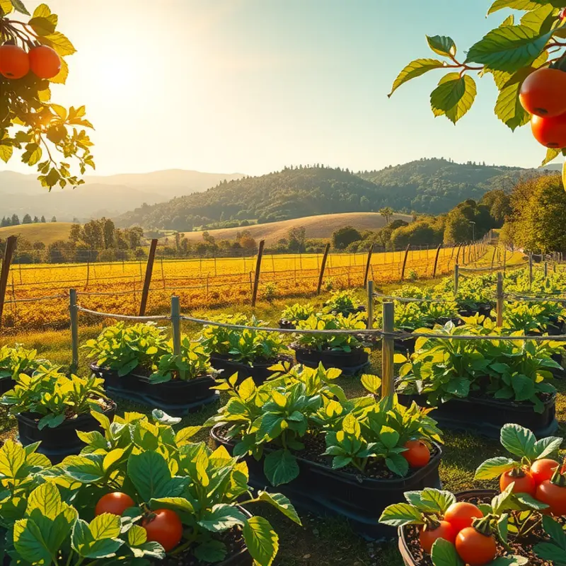 A vibrant field showcasing the beauty of organic produce.
