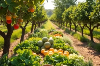 A bright orchard with healthy, fresh fruits illustrating the importance of quality in baking.