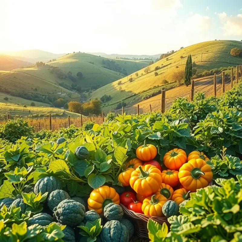 A vibrant field of sage surrounded by lush greenery, symbolizing nature’s abundance.
