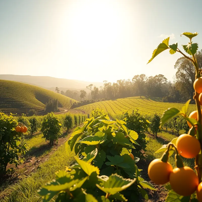 A sunlit field showcasing vibrant vegetables, representing the natural essence of seasoning.