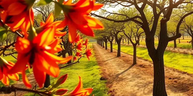 A vibrant landscape showcasing bountiful fruits and vegetables thriving together in harmony.