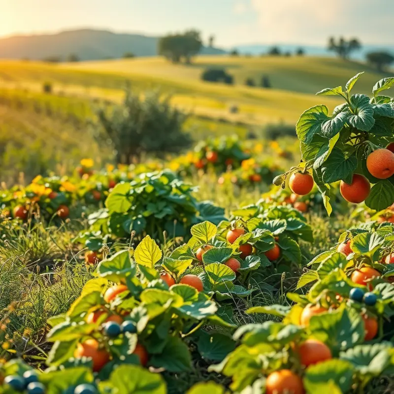 A bright field showcasing vibrant organic produce.
