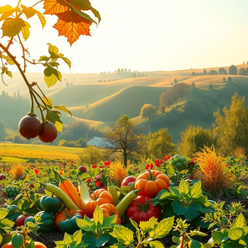A vibrant landscape representing the essence of a plant-based diet.