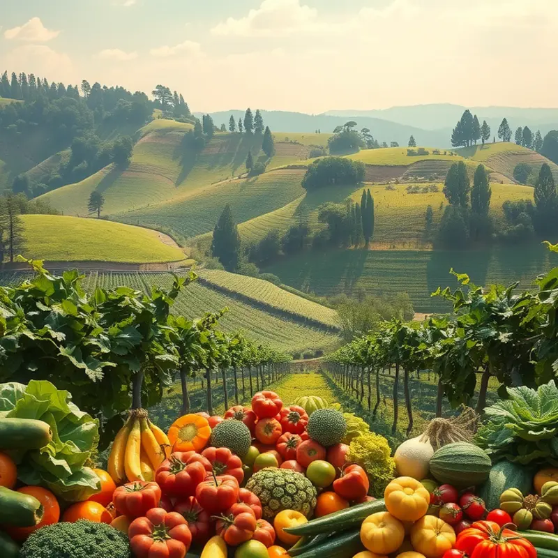 A beautiful sunlit garden showcasing fresh herbs and vibrant vegetables.