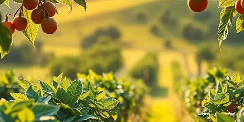 An orchard filled with fresh fruits and vegetables, reflecting the essence of organic cooking.