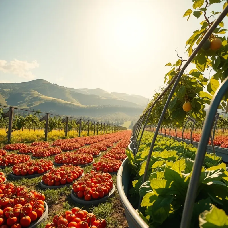 A serene natural landscape showcasing abundance and freshness.