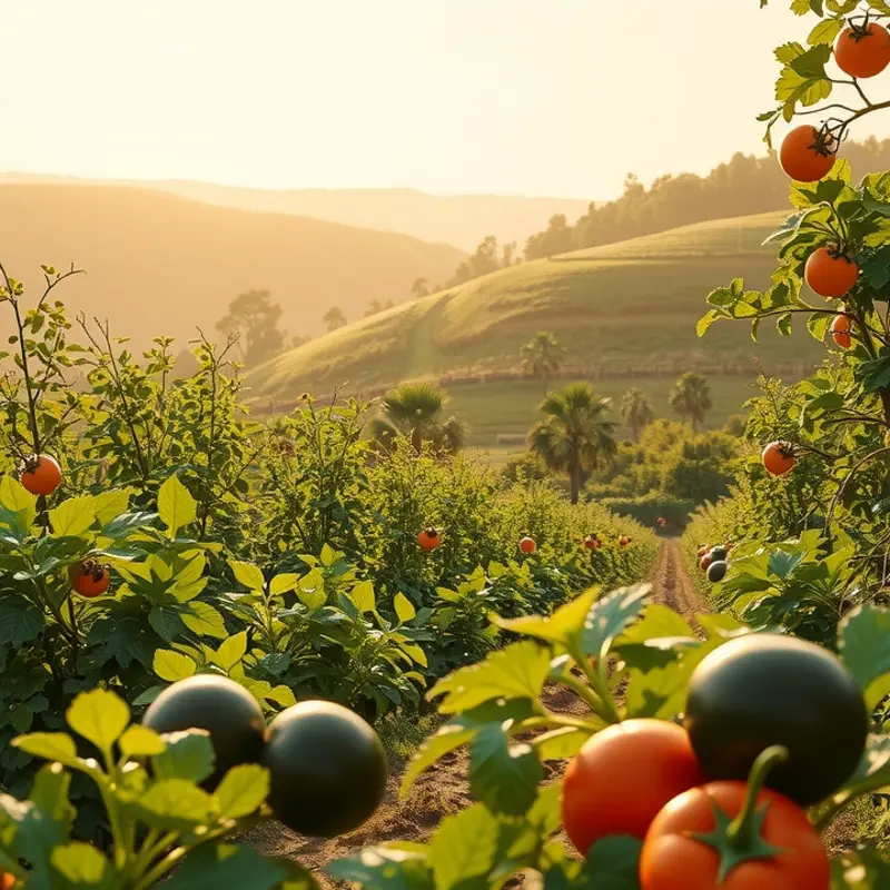 A serene landscape highlighting nature’s bounty.