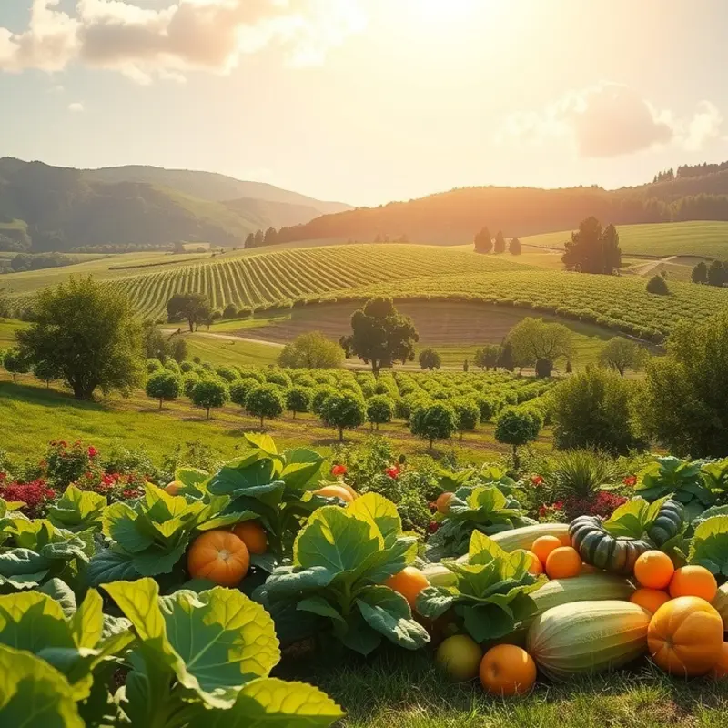 A lush landscape symbolizing natural nutrition.