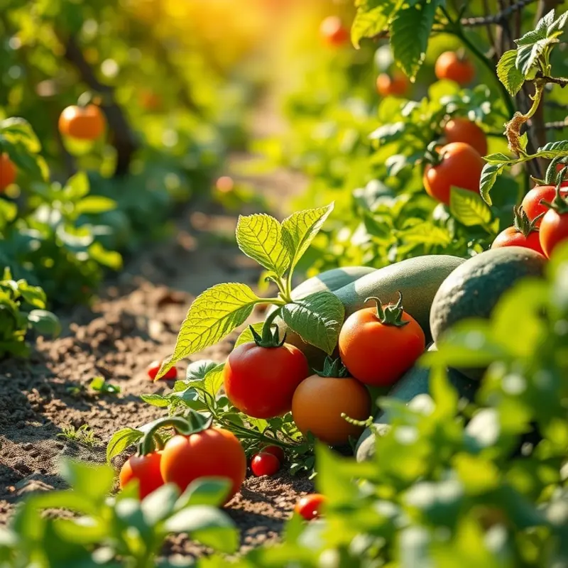 A vibrant orchard filled with fresh produce, highlighting the essence of sustainable food storage.