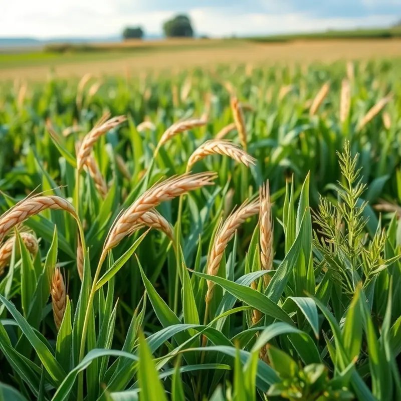 A sunlit field showcasing abundant grains, reminiscent of traditional European bread production.