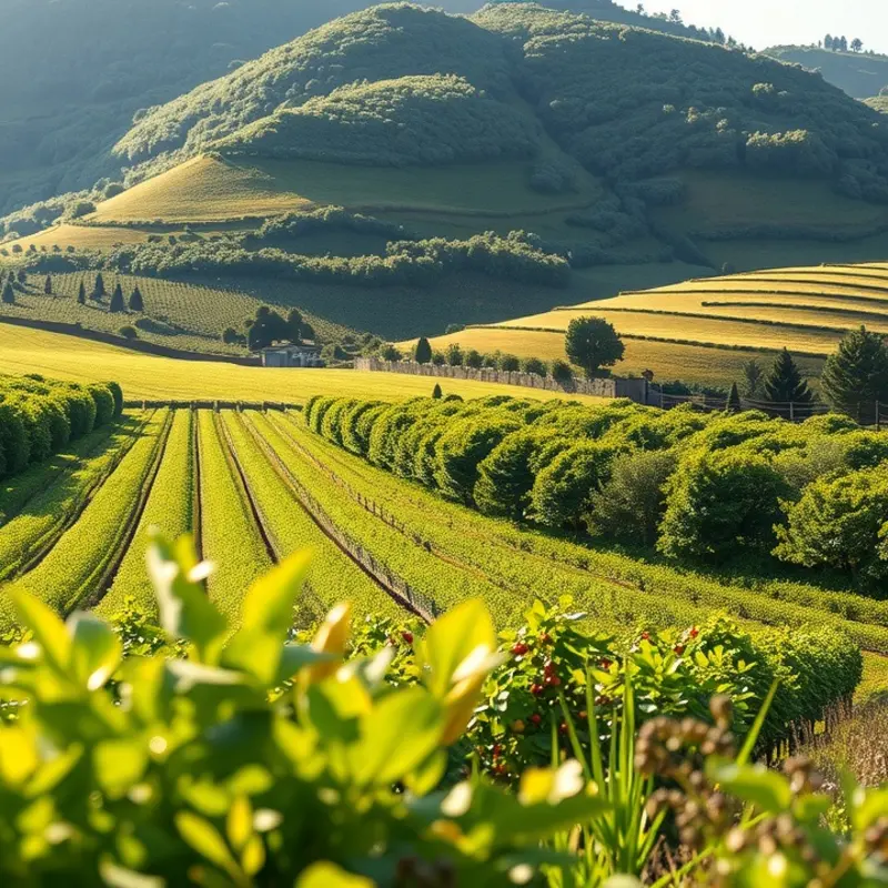 An abundant nature scene illustrating the sources of micronutrients.