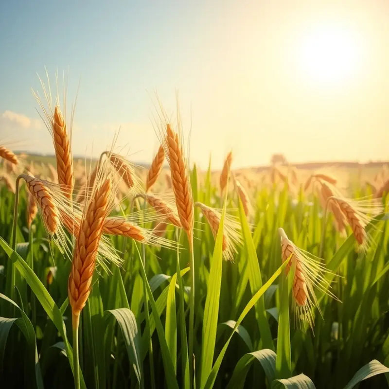 A sunlit field showcasing abundant grains, reminiscent of traditional European bread production.