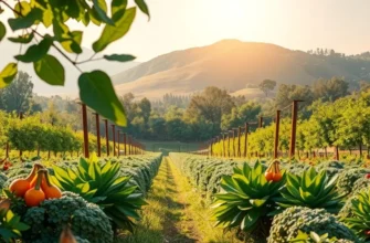 A lush field filled with vibrant vegetables and fruits, highlighting the theme of healthy food storage.