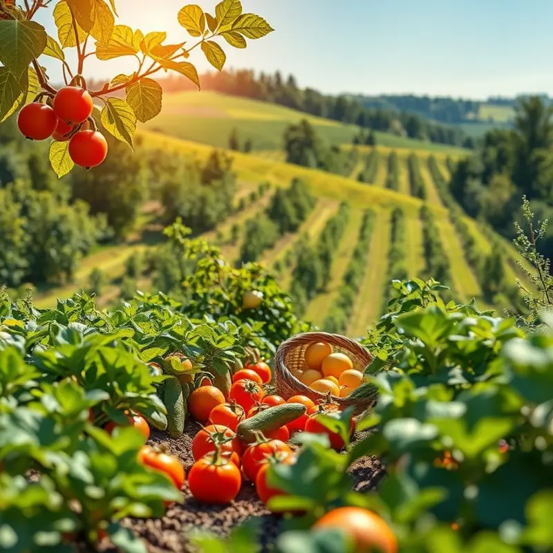 An idyllic orchard showcasing the essence of fresh produce.