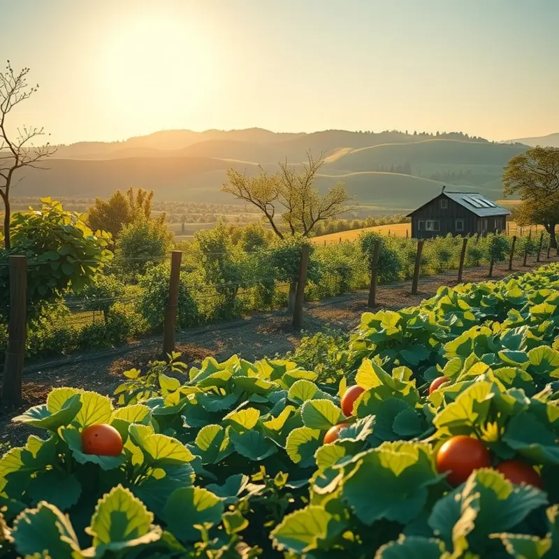 A fresh garden full of vibrant vegetables and fruits representing the essence of home cooking.