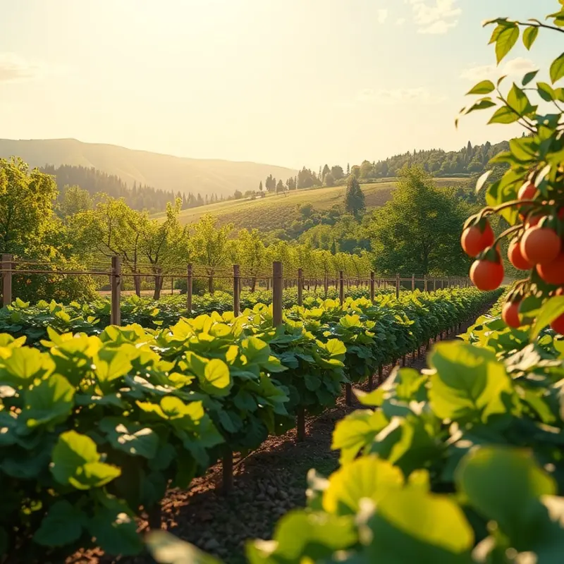 A vibrant landscape reflecting the abundance of ingredients used in Asian dumpling preparations.