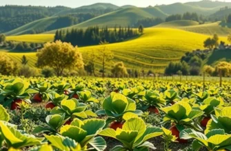A scenic view of a sunny field with vibrant produce representing healthy eating and nutrition.