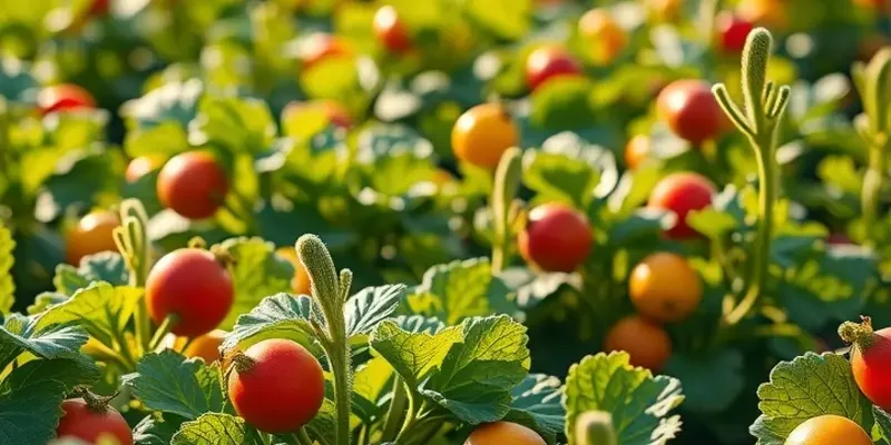 A bright and colorful landscape of organic vegetables growing naturally, symbolizing healthy culinary practices.