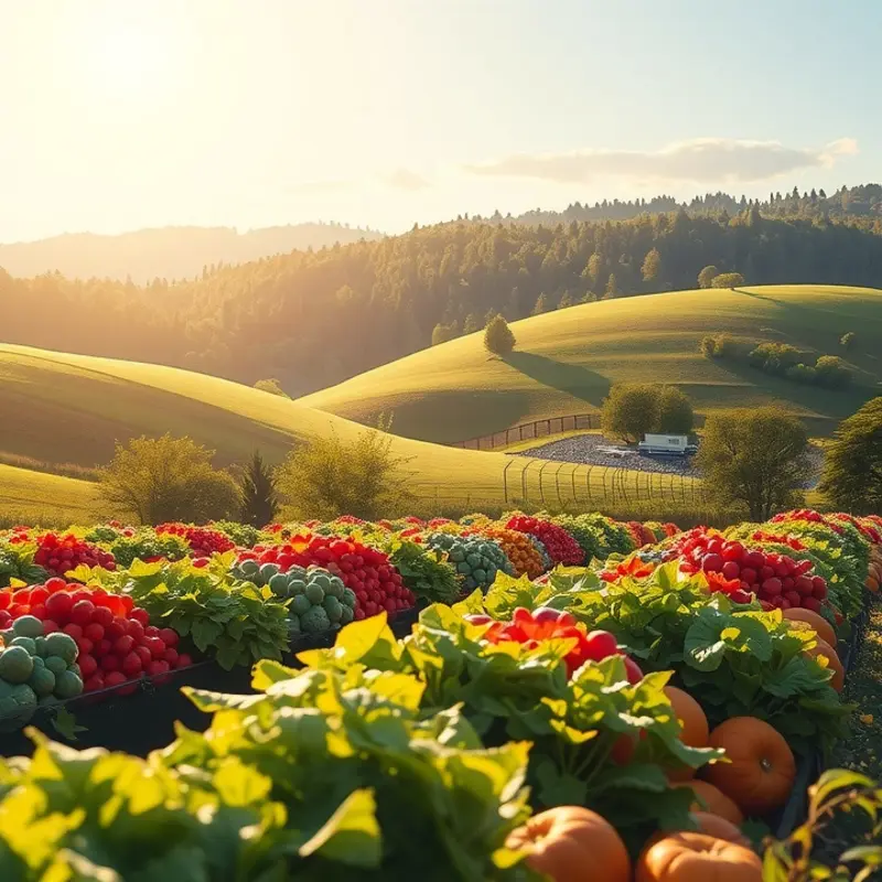 A scenic field representing the abundance of natural ingredients.