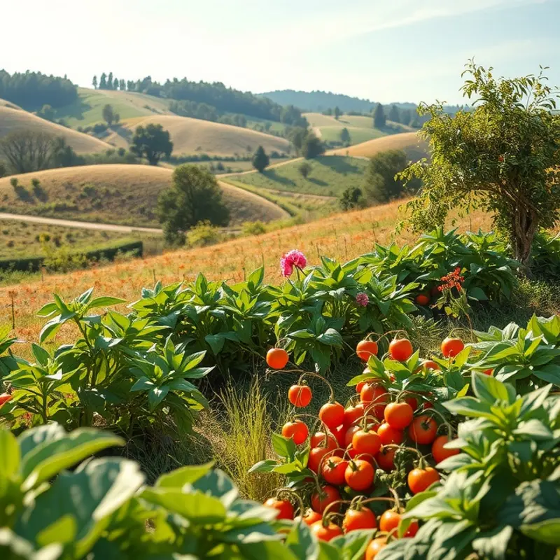 A serene orchard reflecting the natural origin of many margarine ingredients.