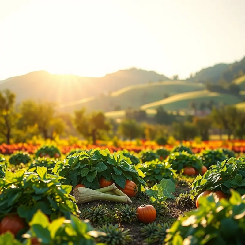 A vibrant garden filled with fresh produce represents the heart of meal planning.