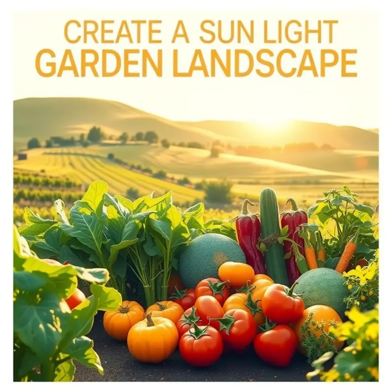 A vibrant sunlit garden filled with fresh vegetables and fruits, symbolizing the essence of the Mediterranean diet.
