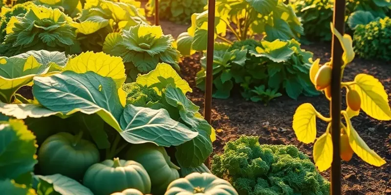 A picturesque organic field filled with vegetables and fruits, highlighting the essence of healthy nutrition.