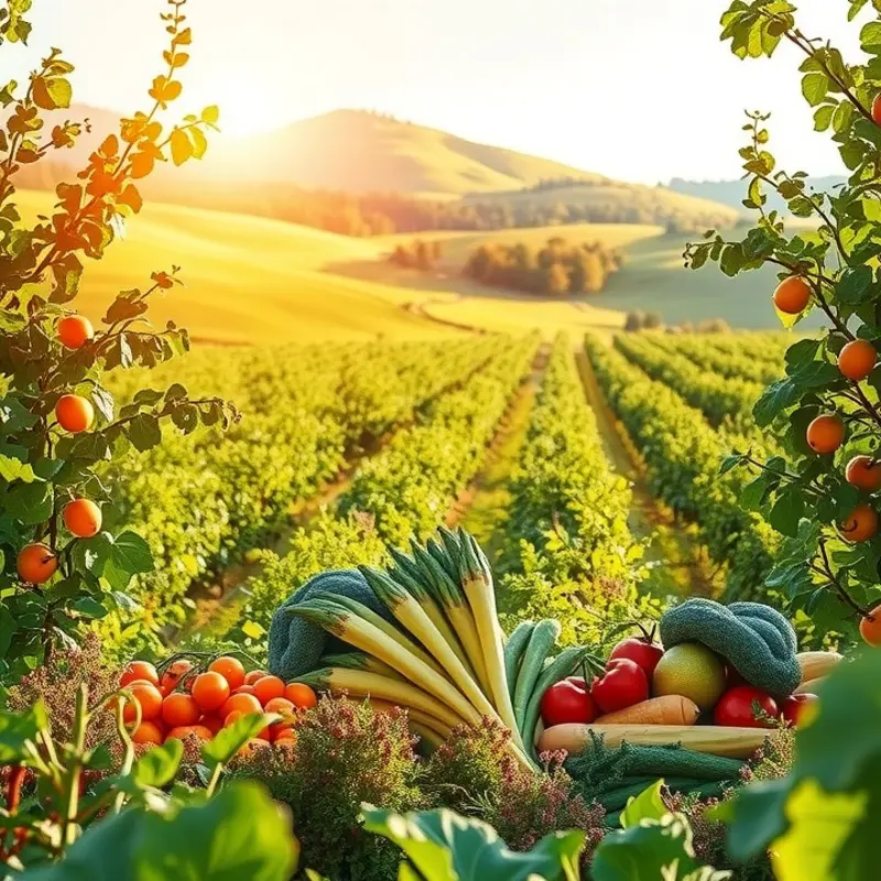 A scenic landscape depicting nature’s bounty.