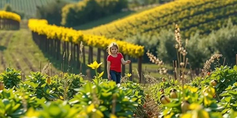 A beautiful field full of vibrant produce, symbolizing natural sweetness.