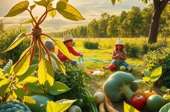 A stunning natural landscape rich in organic produce, symbolizing health and wellness.
