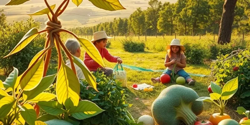 A stunning natural landscape rich in organic produce, symbolizing health and wellness.