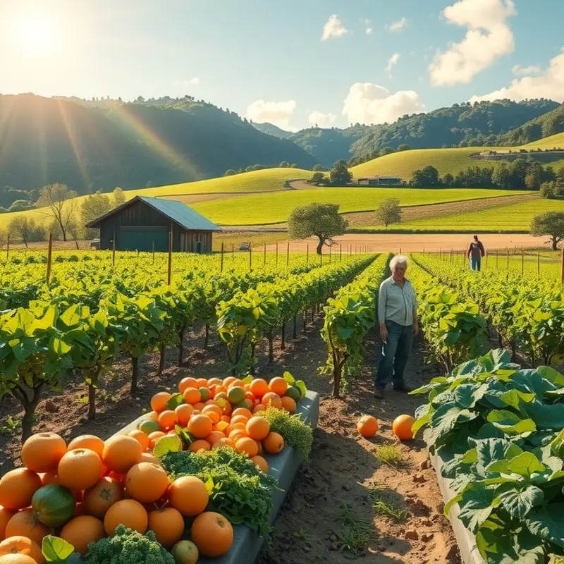 A vibrant sunlit orchard showcasing fresh produce, symbolizing the bounty of healthy meal options.
