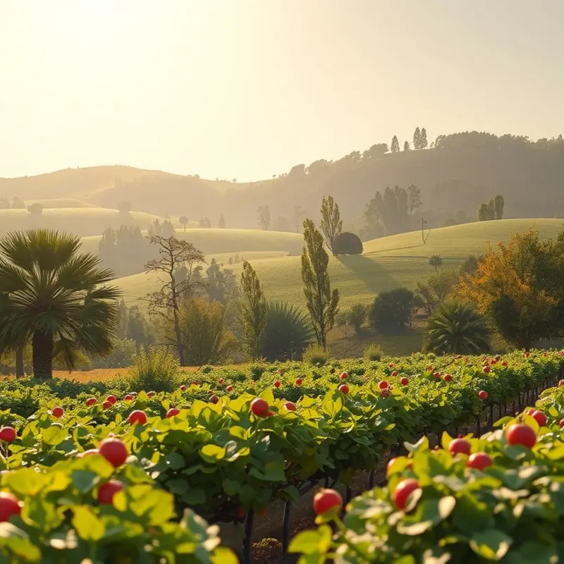 A vibrant landscape showcasing nature’s bounty, representing healthy nutrition.