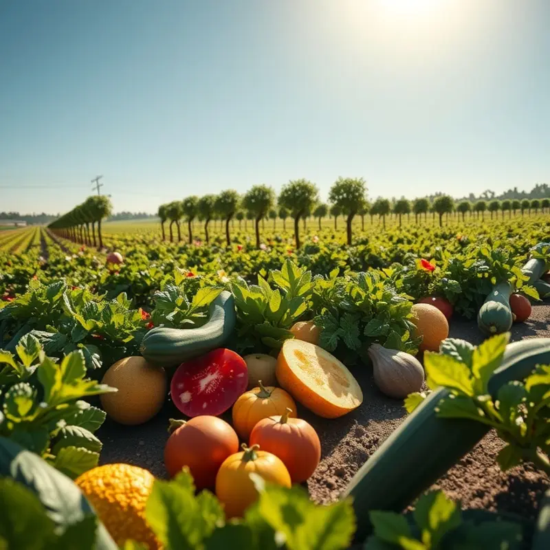 A vibrant sunlit landscape showcasing the abundance of organic ingredients.