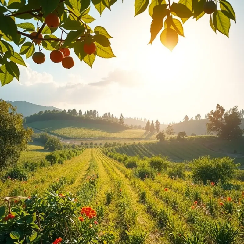 A vibrant landscape showcasing the fresh bounty of nature.