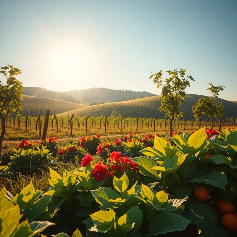 A diverse range of healthy animal protein sources in their natural environment.