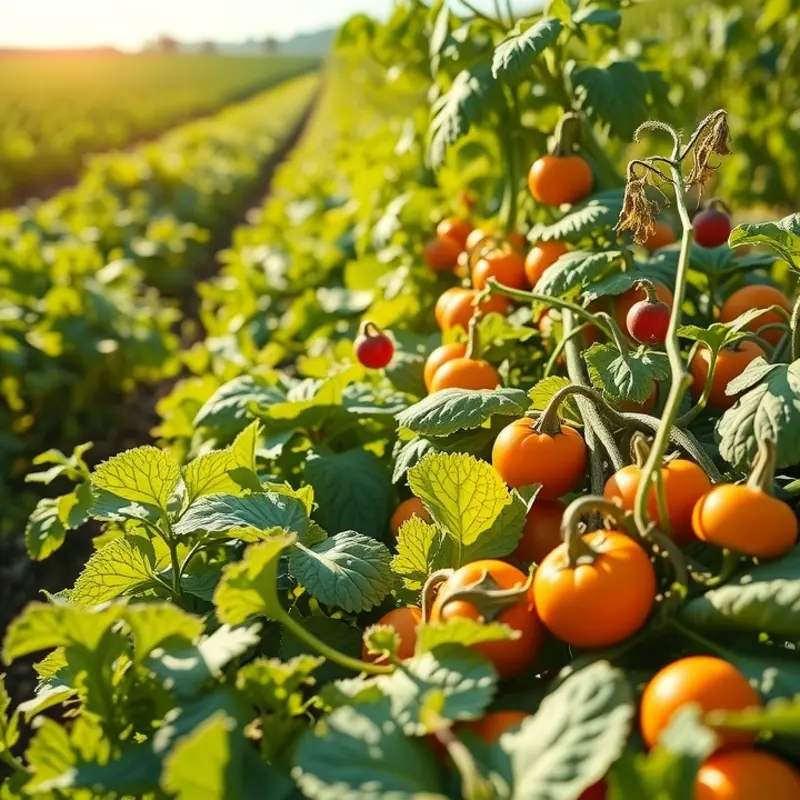 A lush field showcasing the abundance and vibrancy of organic agriculture.