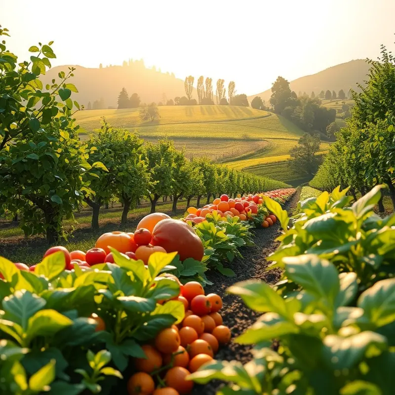 A serene orchard depicting nature’s bounty.