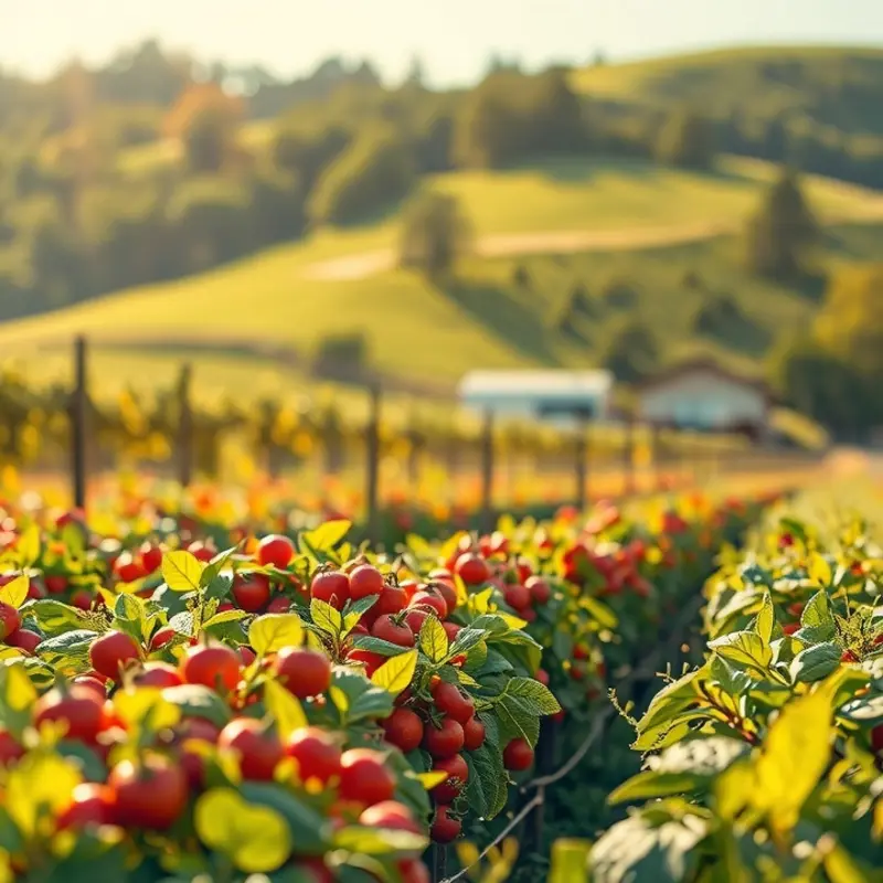 A lush sunlit field illustrating the abundance of nature, where ingredients for fermentation thrive.