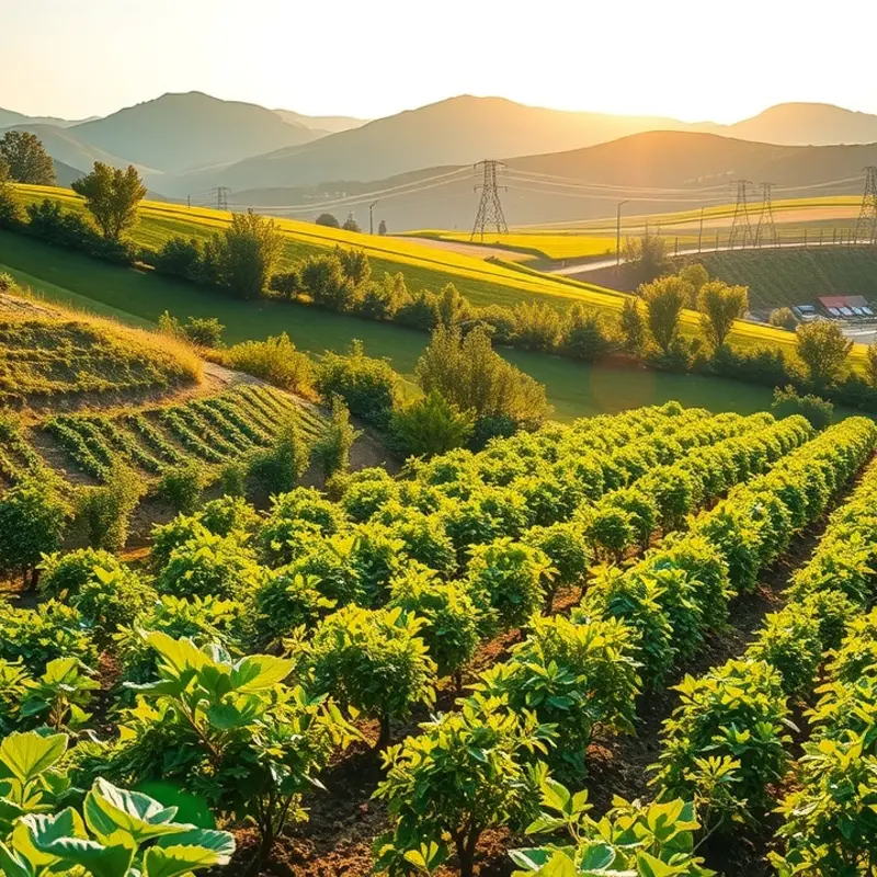 A lush field filled with vibrant organic produce, symbolizing the health benefits of natural ingredients.