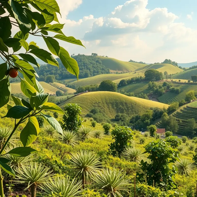 A vibrant sunlit field showcasing the abundance of natural produce.