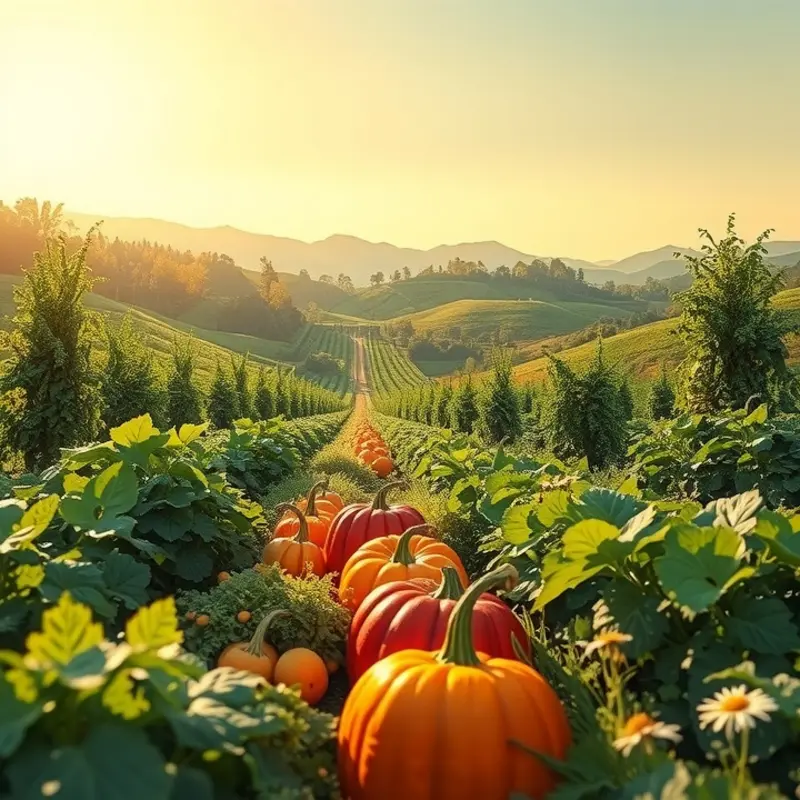A vibrant orchard showcasing fresh organic produce.