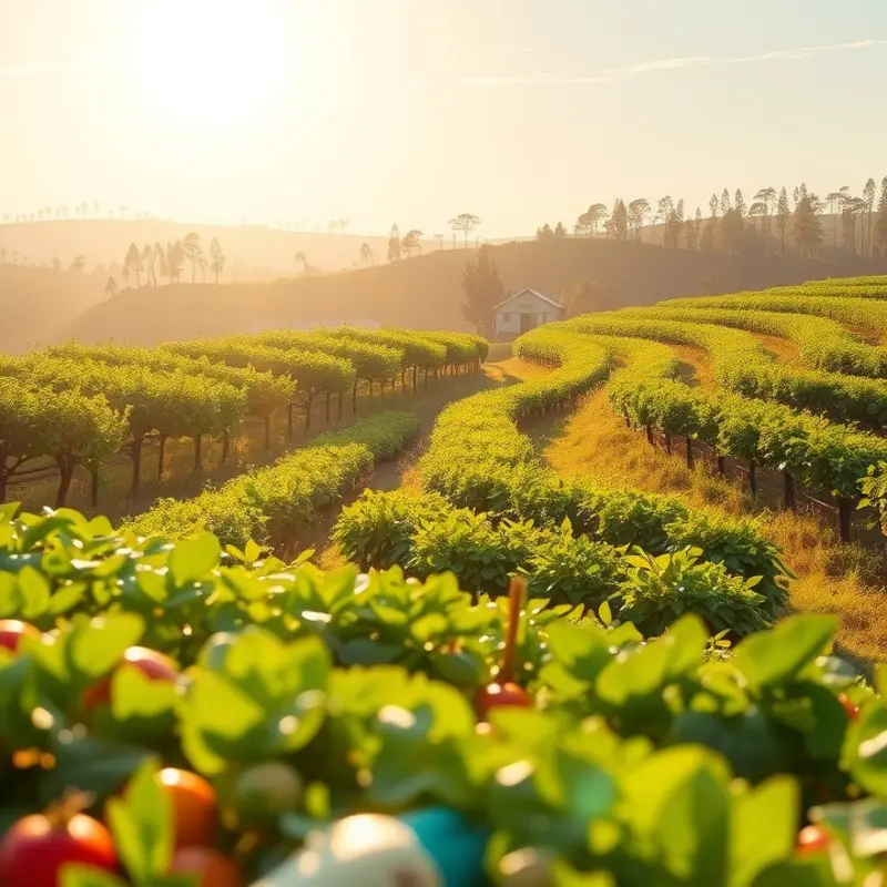 A vibrant landscape showcasing nature’s bounty, representing healthy nutrition.