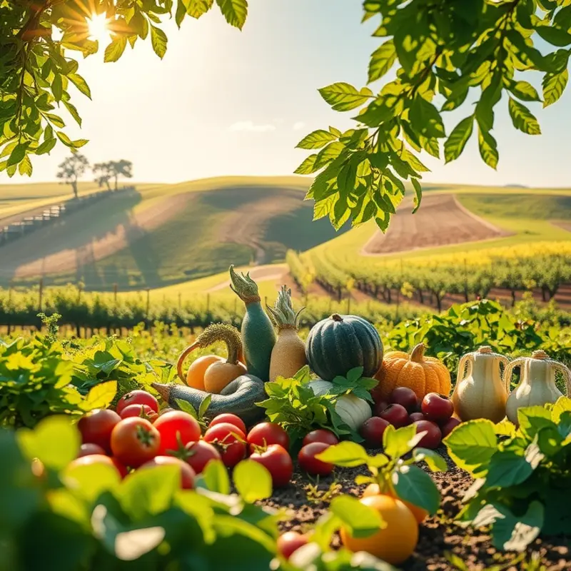 A vibrant orchard showcasing the abundance of natural produce.
