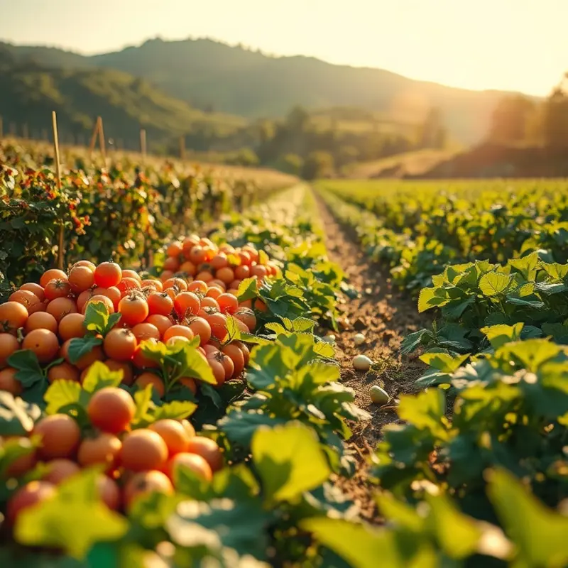 A picturesque sunlit field showcasing lush spinach plants thriving in nature.