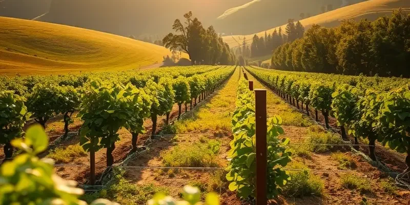 A serene scene in nature showcasing the health benefits of diverse natural produce.