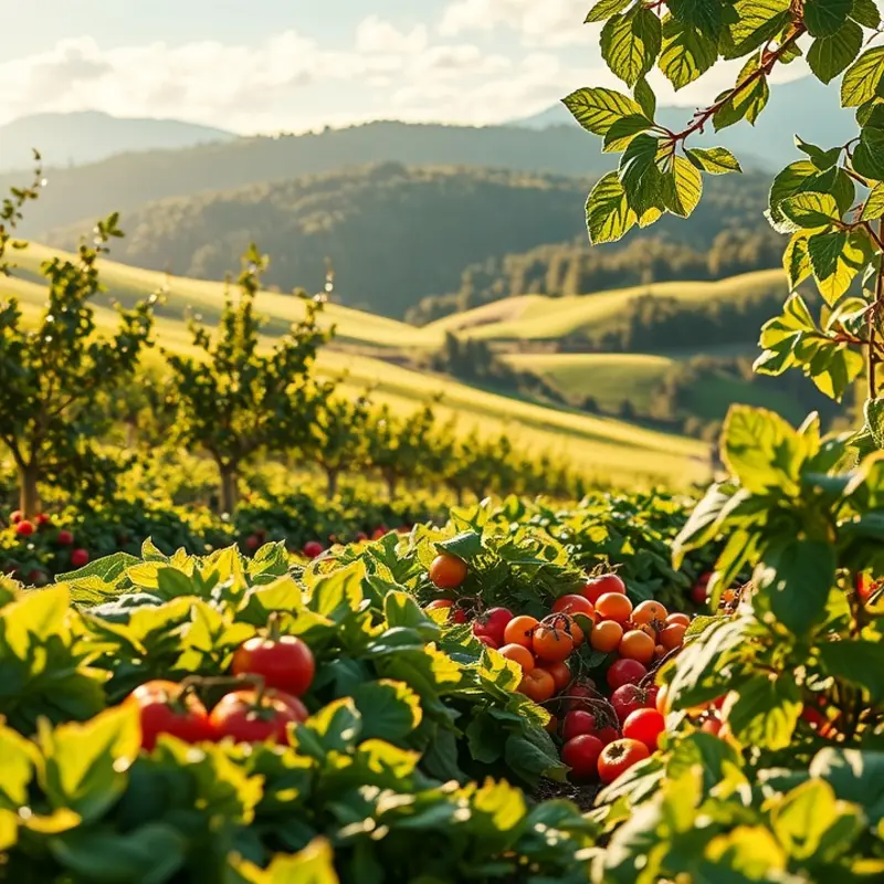 A vibrant orchard showcasing the abundance of natural produce.