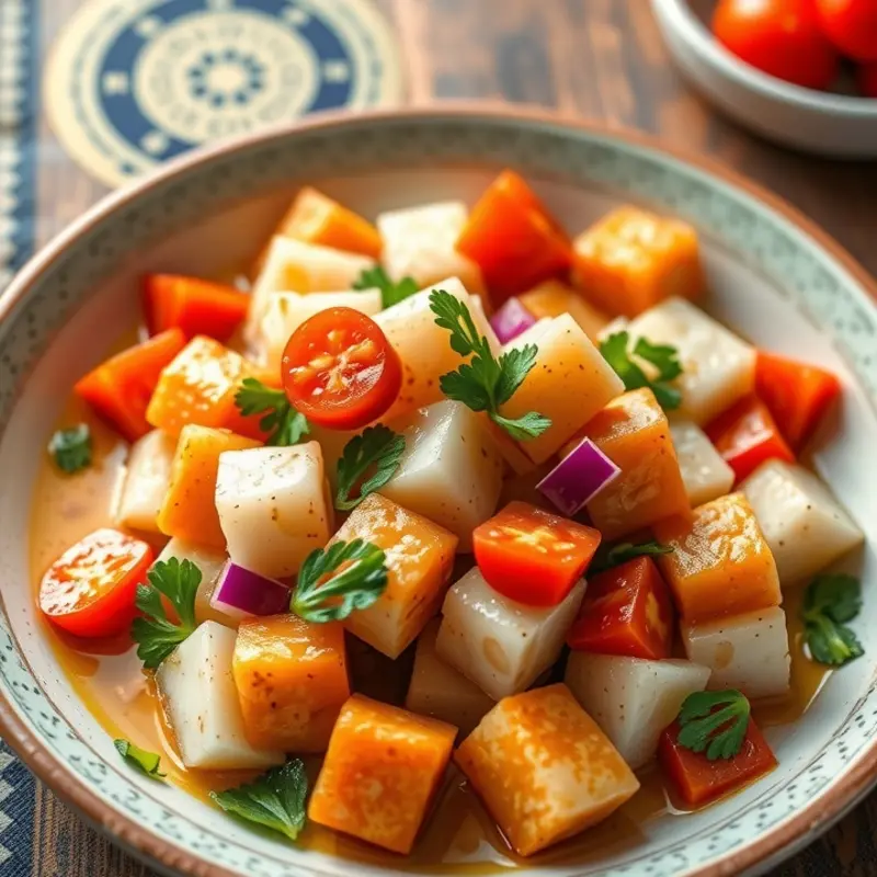 A beautiful Peruvian field rich with vibrant potatoes, illustrating the country’s agricultural bounty.